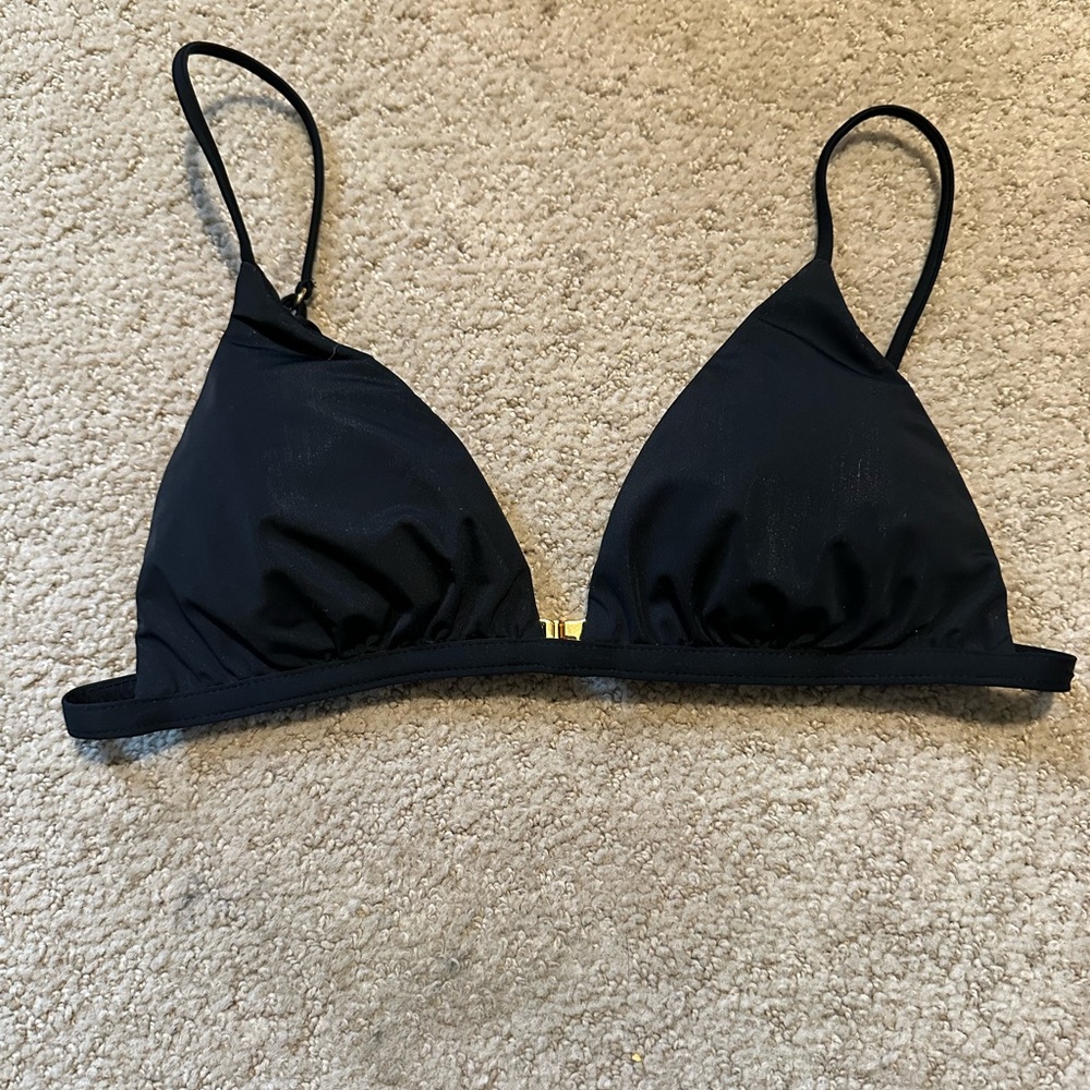 Vix Paula Hermanny triangle string bikini top black - Picture 2 of 6